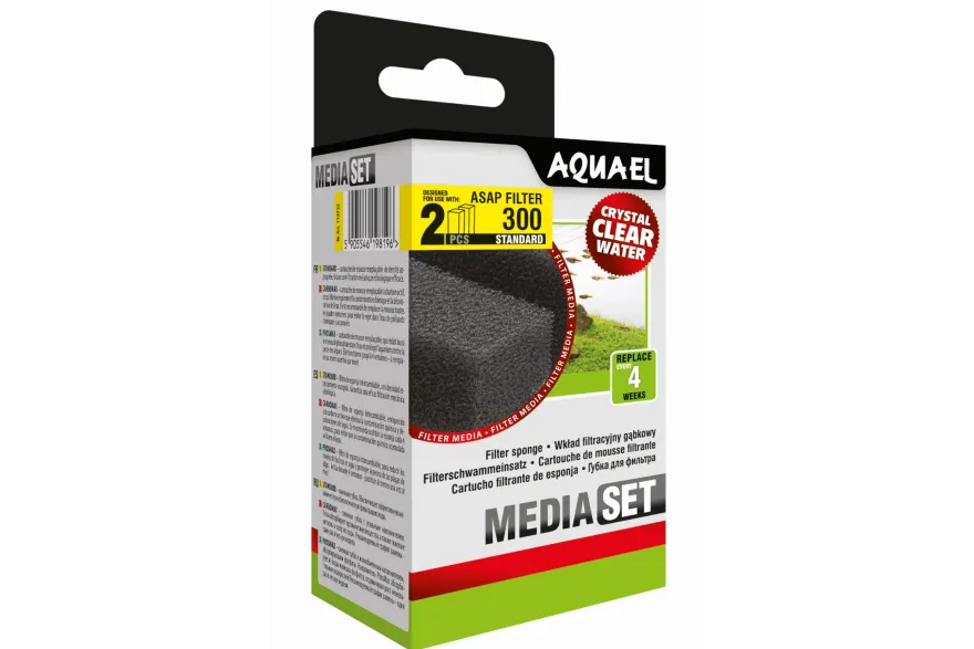 Aquael Filterschwamm Standard für ASAP 300, Filter-Ersatz, 2 Stück