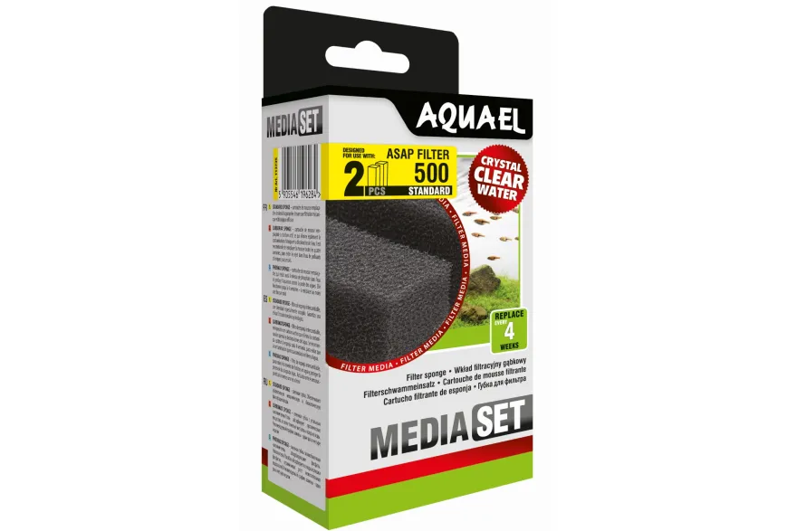 Aquael Filterschwamm Standard für ASAP 500, Filter-Ersatz, 2 Stück