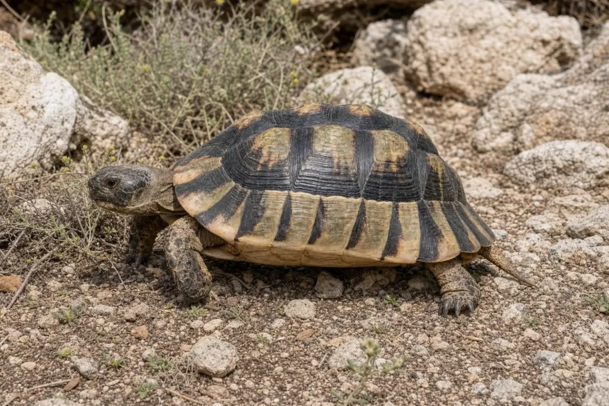 Breitrandschildkröte, Testudo marginata