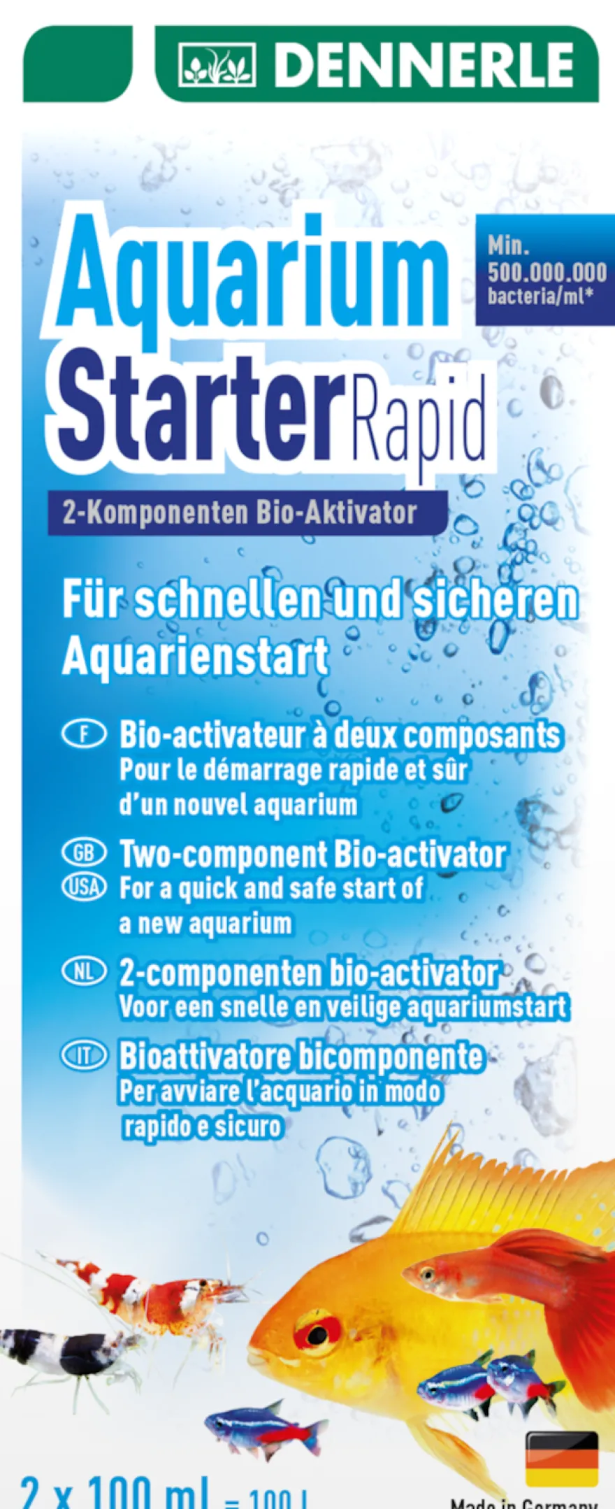 Dennerle Aquarium Starter Rapid, Filterstarter, 200 ml