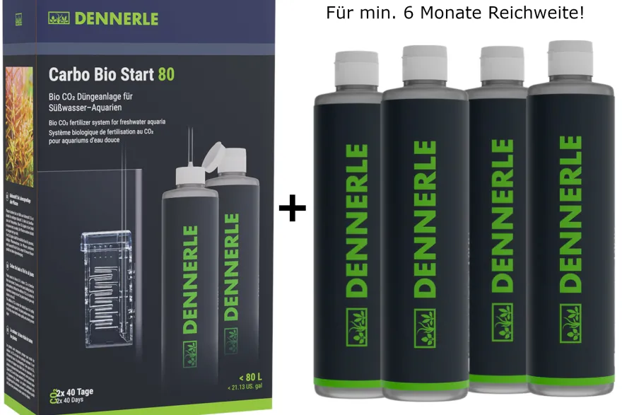 Dennerle Carbo Bio 60/80, Komplett-Set inkl. 6x Refill, für 60-80 Liter Becken