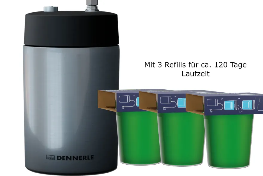 Dennerle Carbo Bio Style 120, Komplett-Set inkl. 3x Refill, für 120 Liter Aquarium