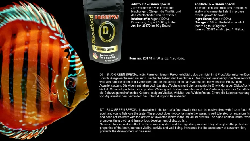 Discusfood Additives D7 B.I.O. Green Special Booster, 50 g