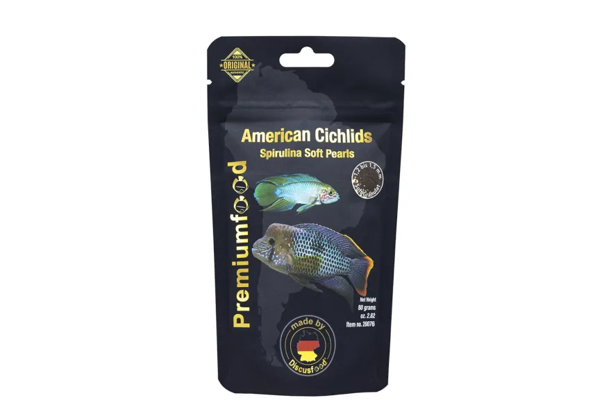 Discusfood American Cichlid Spirulina Pearls Soft, 80 g