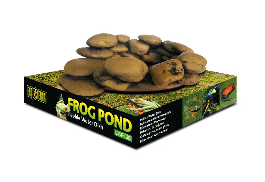 Exo Terra Frog Pond Large. Pebble Water Dish.