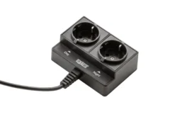 Exo Terra Thermostat 600W mit Doppelsteckdose