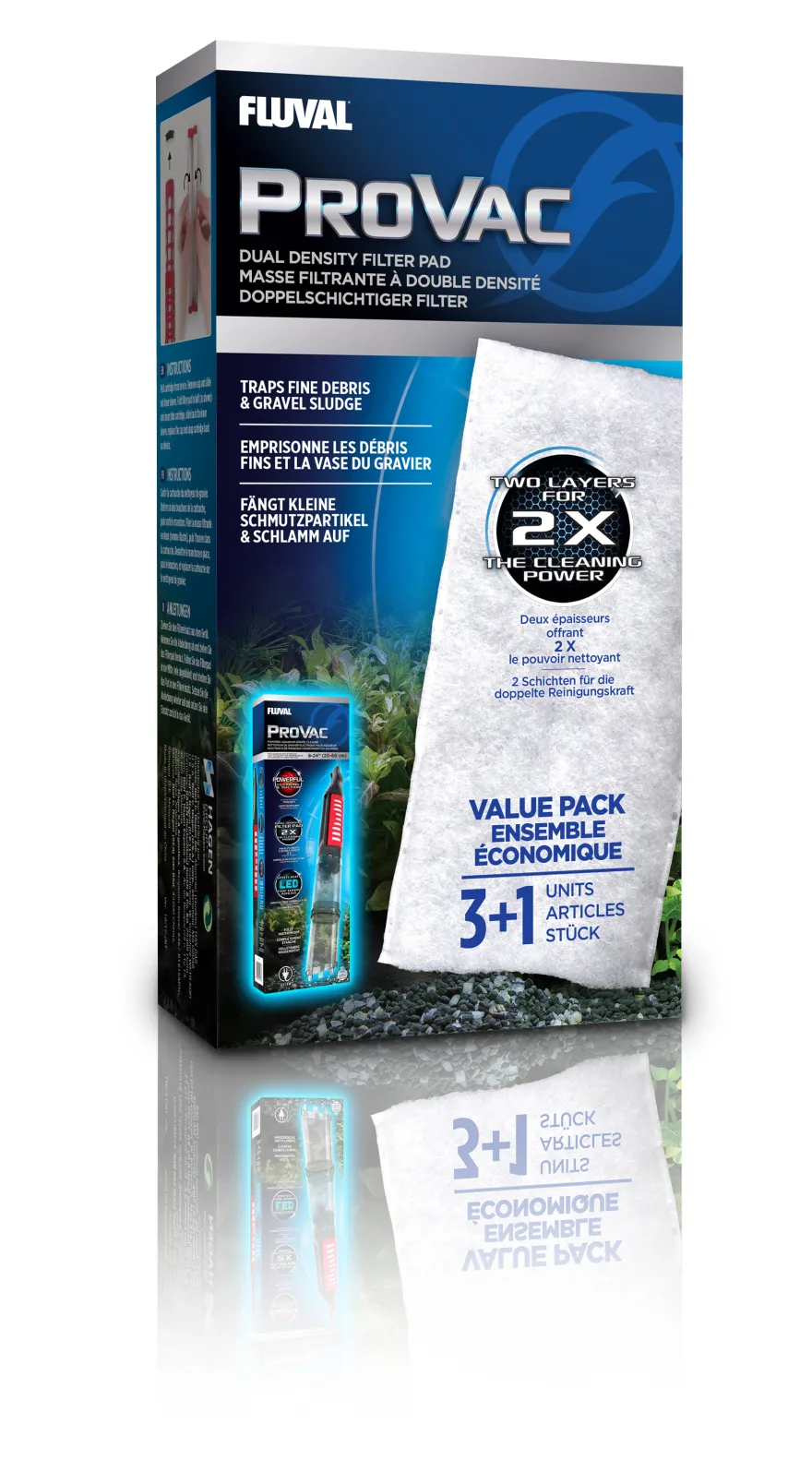 Fluval Pro Vac Ersatzfilterpatrone 4er