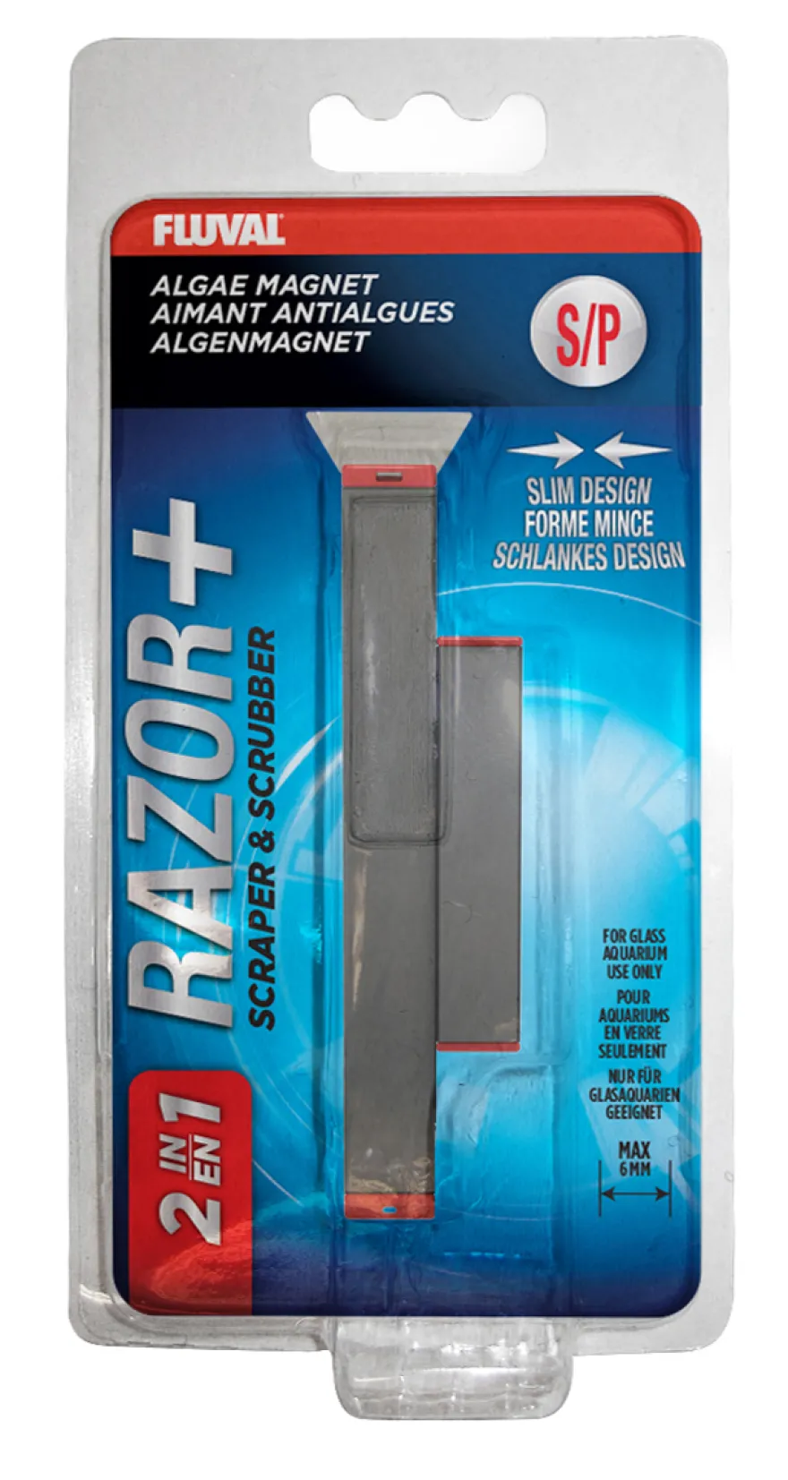Fluval Razor-Algenmagnet m. Klinge klein
