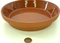 Futterschale glasiert 25 x 5,3 cm (Ø23,5 cm innen)