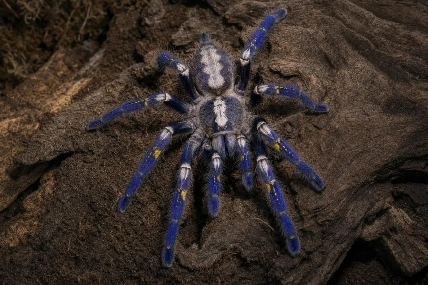 Gooty-Saphir-Ornamentvogelspinne, Poecilotheria metallica
