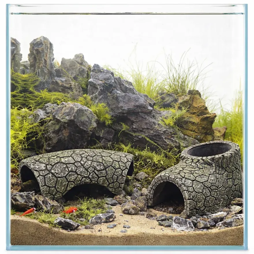 Hobby Cracked Rock Cave 2, Aquarienhöhle, 19 x 14 x 8 cm