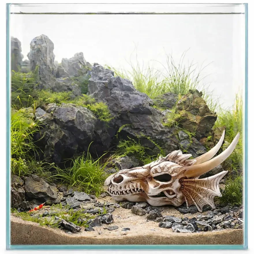 Hobby Dragon Skull S, Terrarienhöhle Drachenschädel, 12,5 × 9 × 8,5 cm