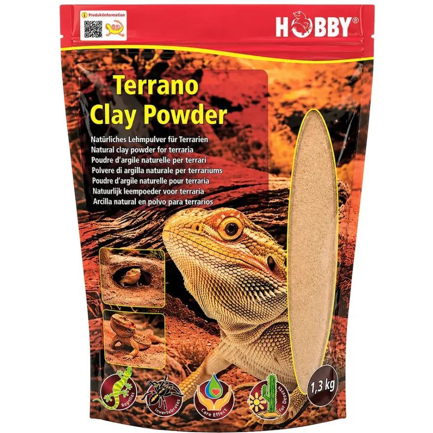 Hobby Terrano Clay Powder gelb, Lehmpulver für Terrarienboden, 1,3 kg