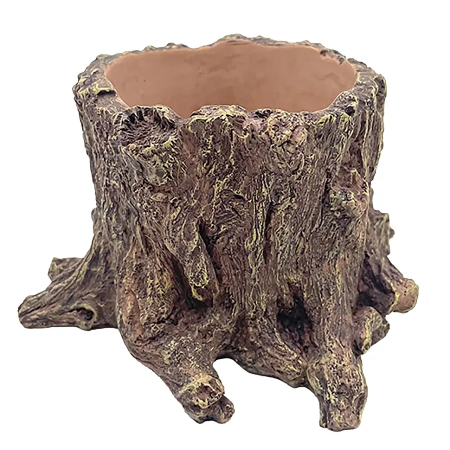 Hobby Wildwood Stump, Wasserstelle und Pflanztopf, 15 x 14,5 x 9 cm