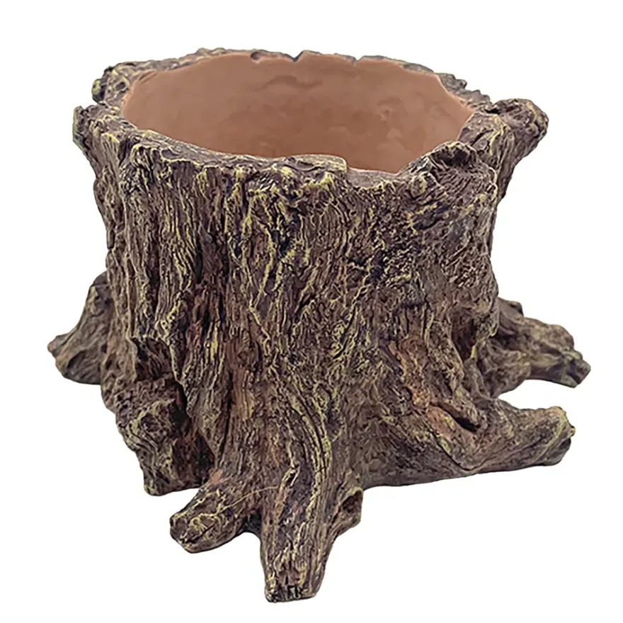 Hobby Wildwood Stump, Wasserstelle und Pflanztopf, 15 x 14,5 x 9 cm