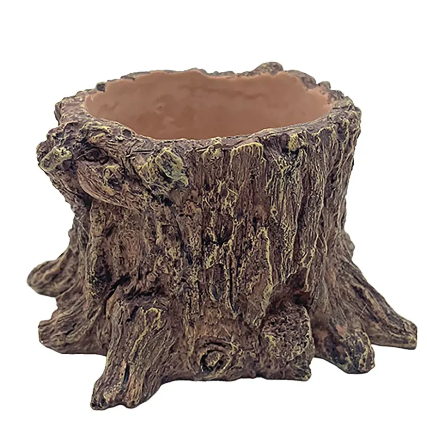 Hobby Wildwood Stump, Wasserstelle und Pflanztopf, 15 x 14,5 x 9 cm