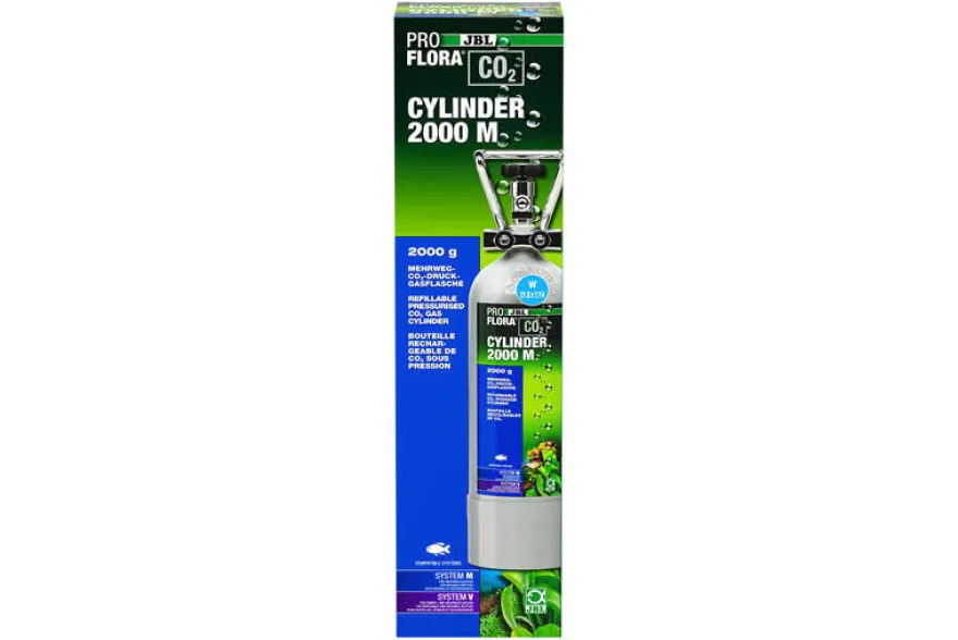JBL PROFLORA CO2 CYLINDER 2000 M, CO2 Mehrweg-Vorratsflasche 2 kg