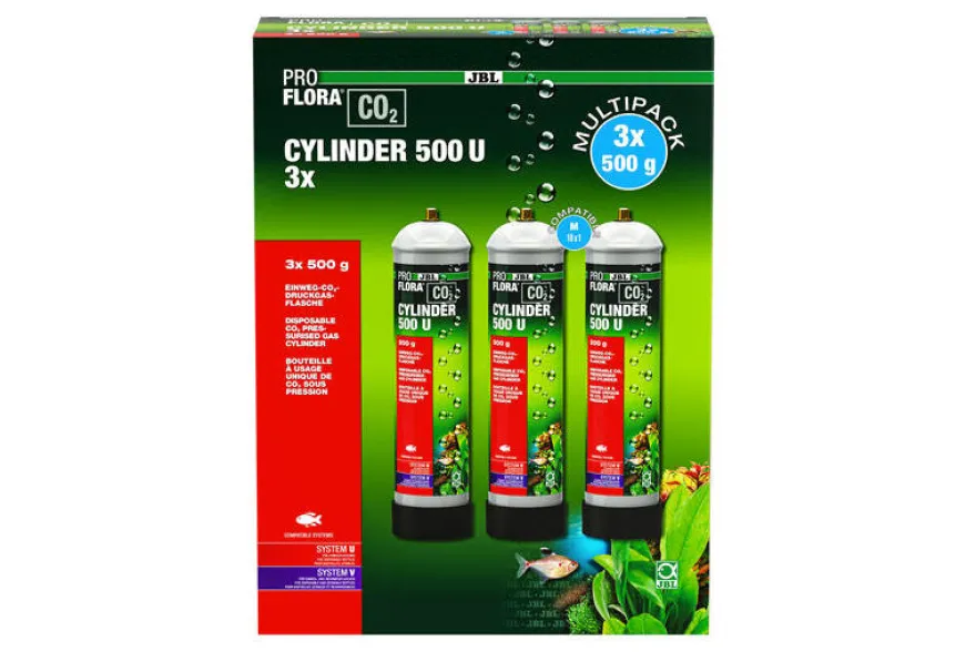 JBL PROFLORA CO2 CYLINDER 500 U x3, 3x 500g CO2