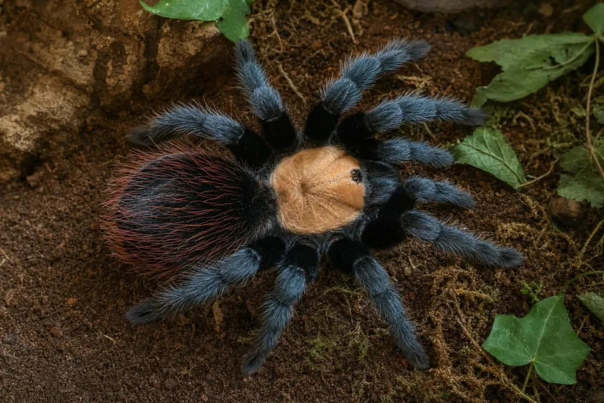 Mexikanische Goldrücken-Vogelspinne, Brachypelmal albiceps