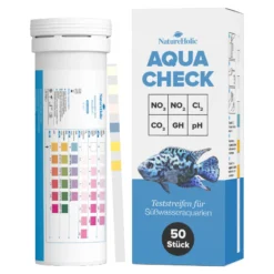 NatureHolic Aqua Check 6-in-1, Wassertest Teststreifen, 50 Stück