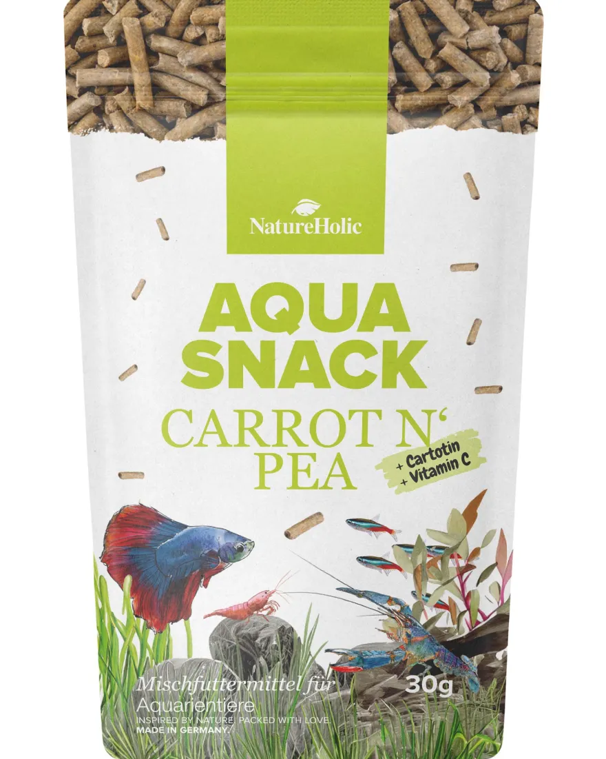 NatureHolic AquaSnack Carrot'n Pea Sticks, Futtersticks, 30 g