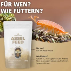 NatureHolic AsselFeed, Mischfutter für Asseln, 30 g