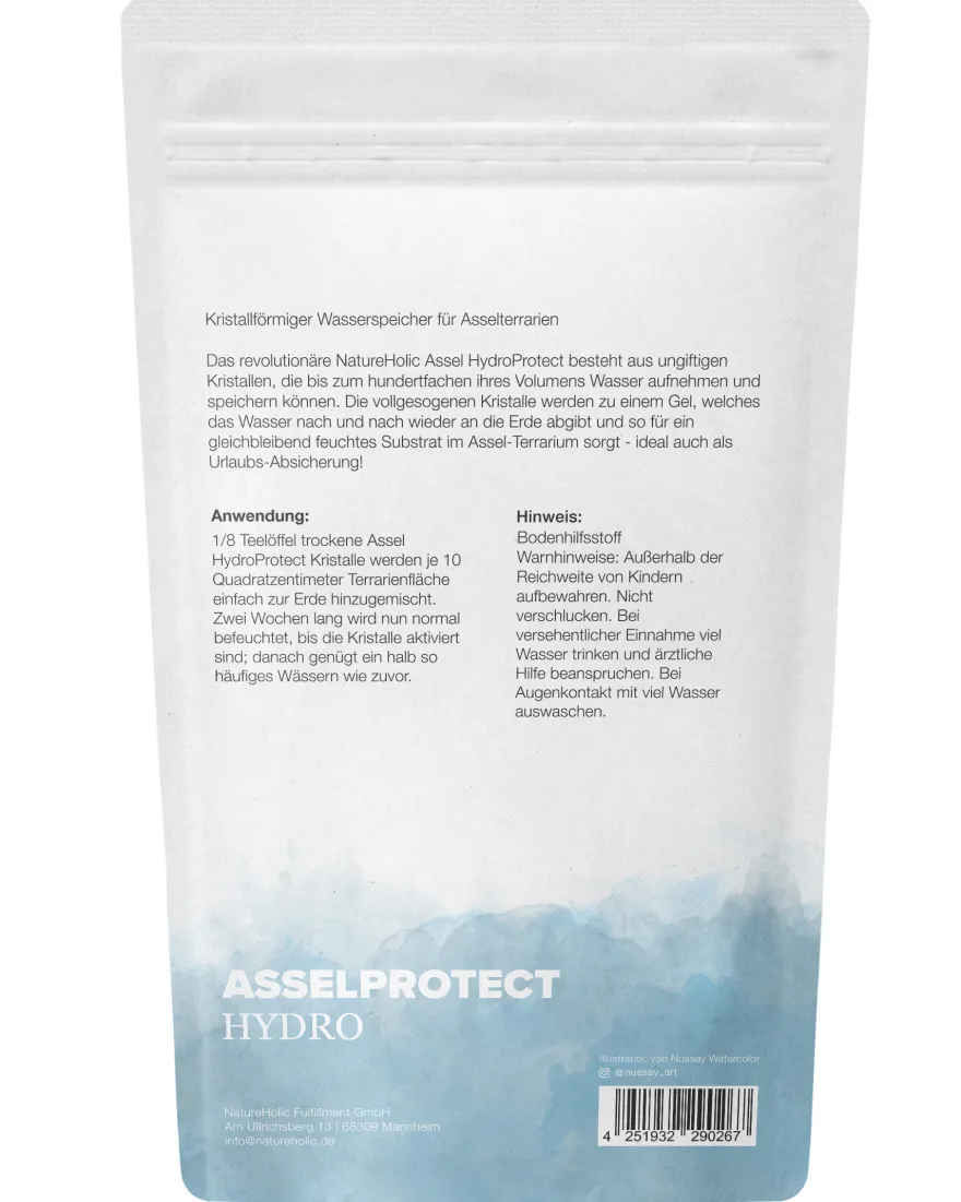 NatureHolic Assel HydroProtect, Wasserspeicher für Asselterrarien, 50 g