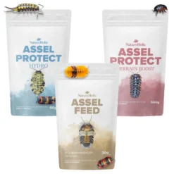 NatureHolic Assel Sorglos Paket, Asselfeed, HydroProtect & TerrainBoost für Asseln im Terrarium
