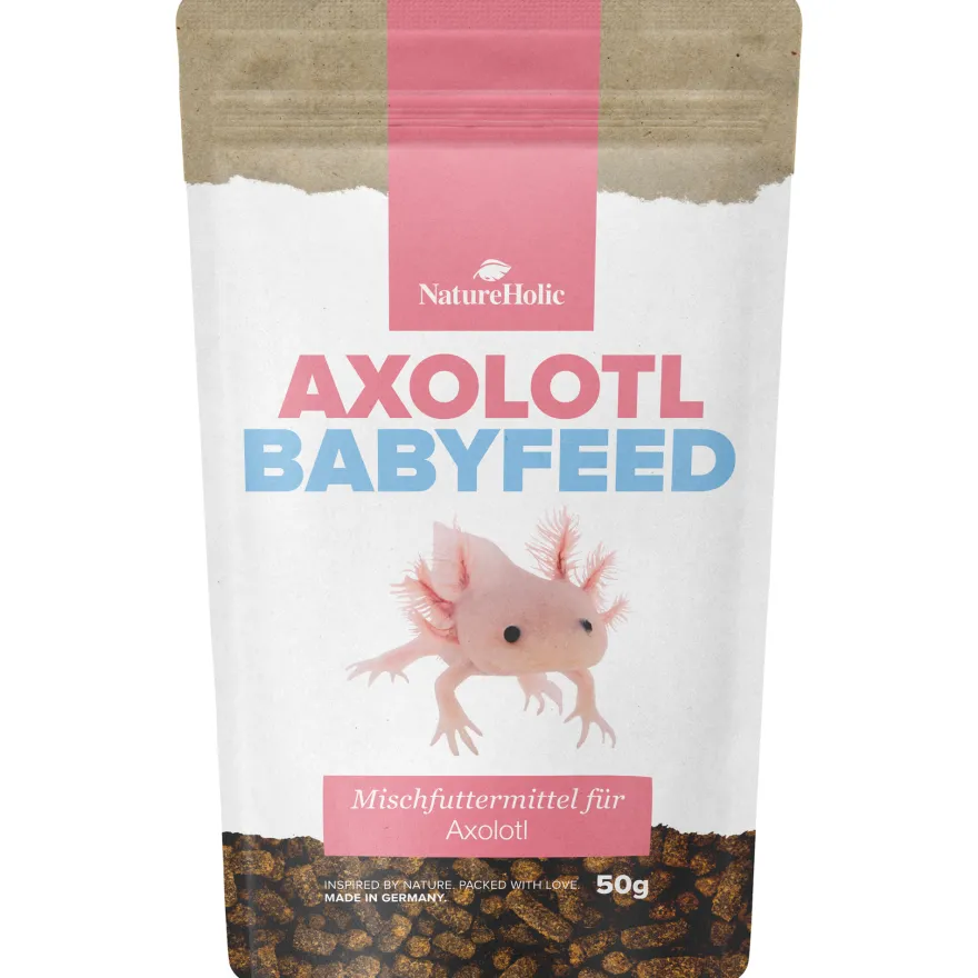 NatureHolic Axolotl Babyfeed, Jungtier Axolotl Softfutter, 50 g