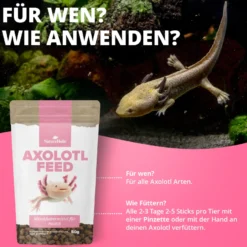 NatureHolic AxolotlFeed, Axolotl Spezialfutter, 50 g