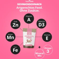 NatureHolic AxolotlFeed, Axolotl Spezialfutter, 50 g