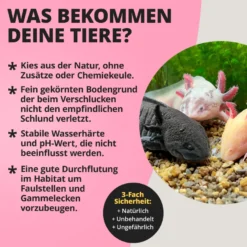 NatureHolic Axolotl Ground, Spezialbodengrund für Axolotl, 10 kg
