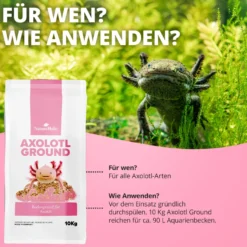 NatureHolic Axolotl Ground, Spezialbodengrund für Axolotl, 10 kg
