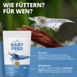 NatureHolic Babyfeed, Aufzuchtfutter für Garnelen, 30 g