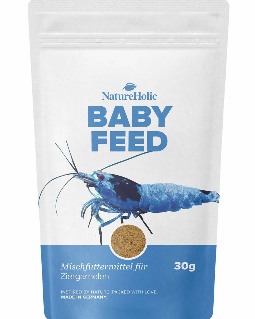 NatureHolic Babyfeed, Aufzuchtfutter für Garnelen, 30 g