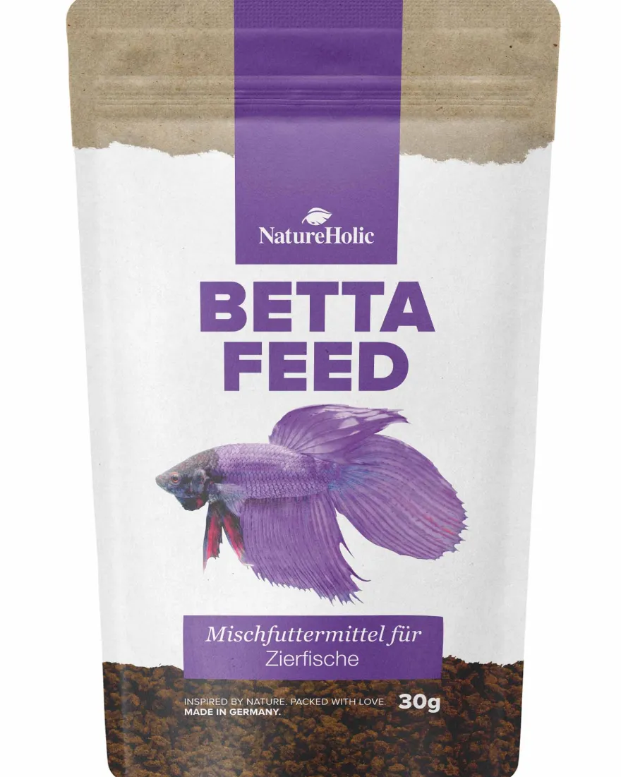 NatureHolic Bettafeed, Spezialfutter für Kampffische, 30 g