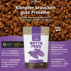 NatureHolic Bettafeed, Spezialfutter für Kampffische, 30 g