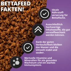 NatureHolic Bettafeed, Spezialfutter für Kampffische, 30 g