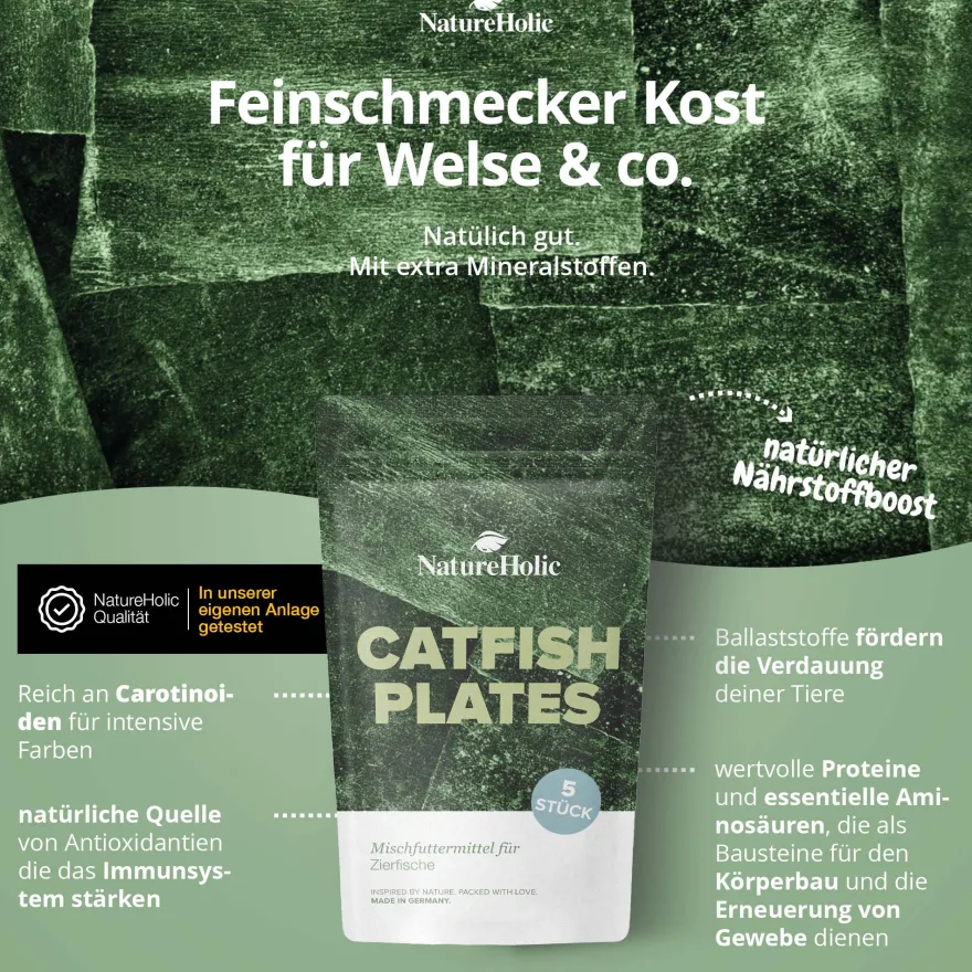 NatureHolic CatfishPlates, Algentafeln für alle Saugwelse, 5 Stück
