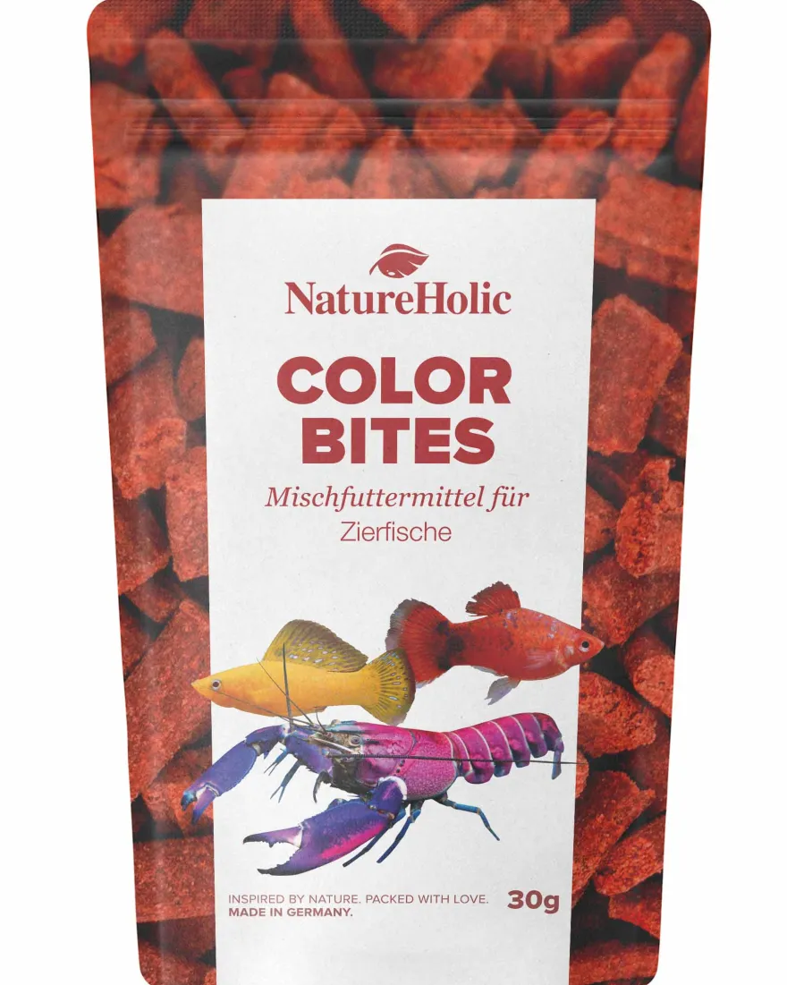 NatureHolic Color Bites, Farbfutter für Zierfische, 30 g