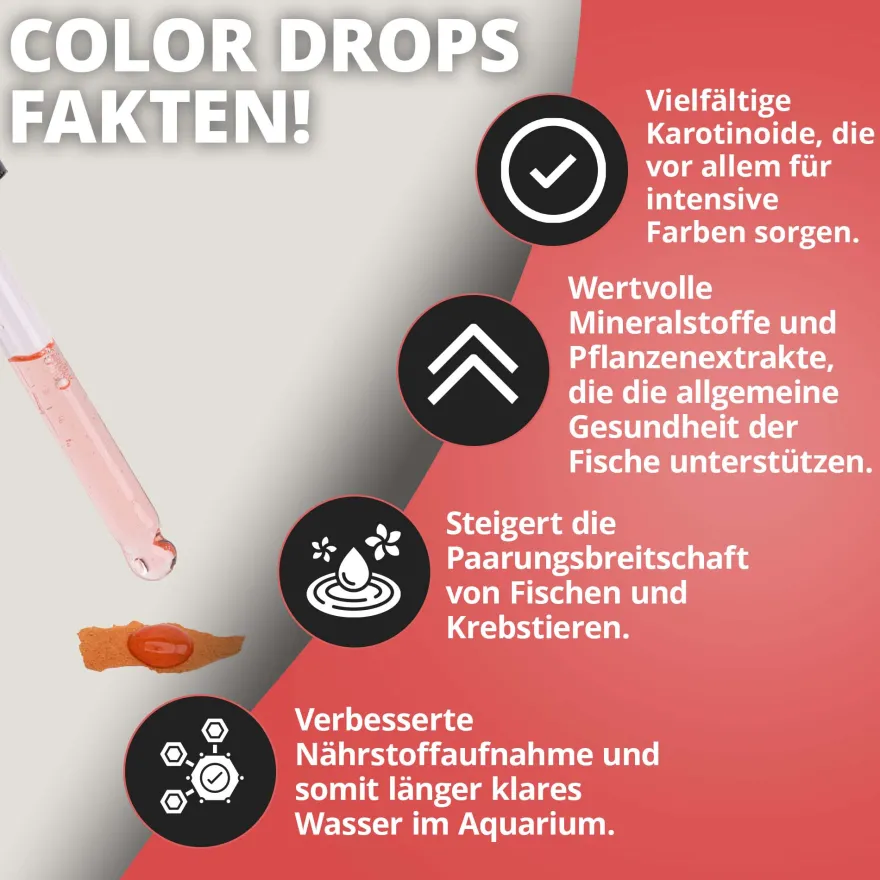 NatureHolic Color Drops, Fischfutter Zusatz für intensive Farben, 30 ml