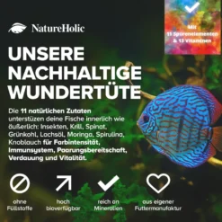 NatureHolic Color Feed, Zierfischfutter zur Farbverstärkung, 30 g