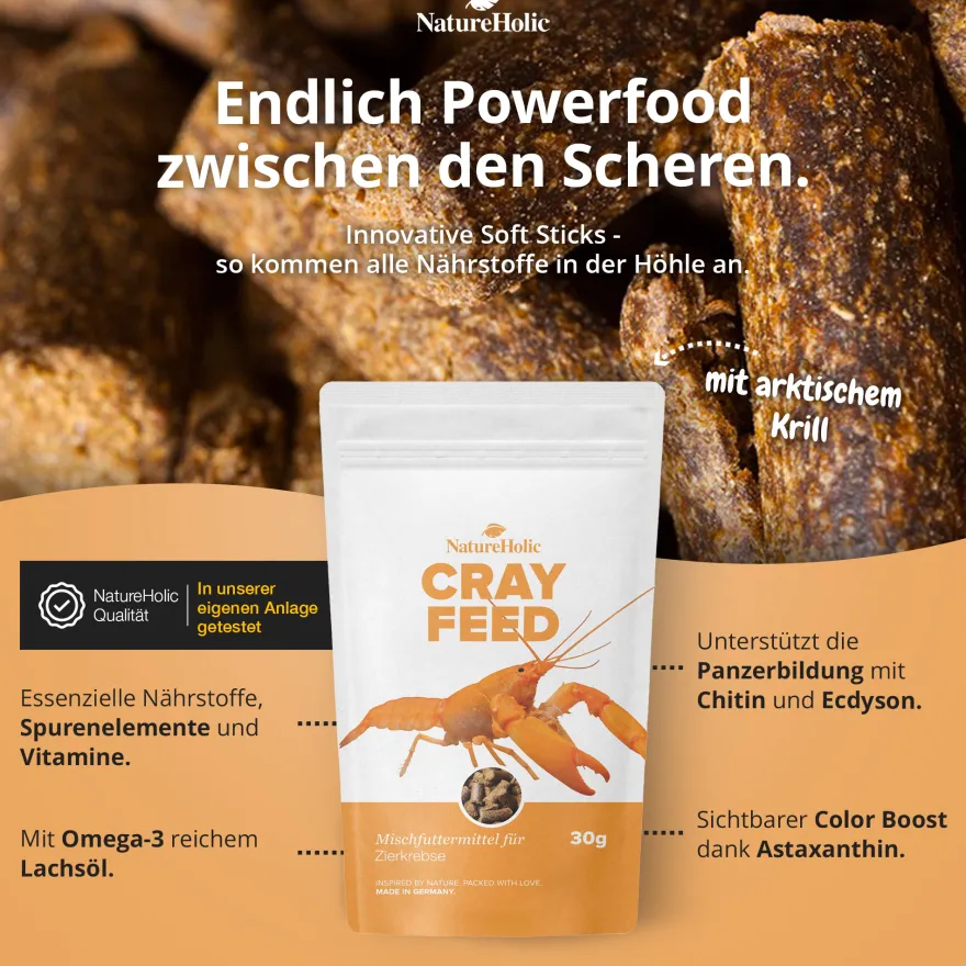 NatureHolic Crayfeed, Krebsfutter, 30g