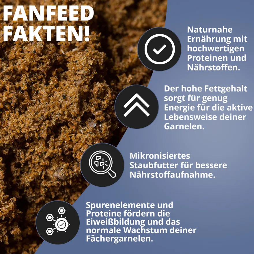 NatureHolic Fanfeed, Fächergarnelen Futter, 30 g