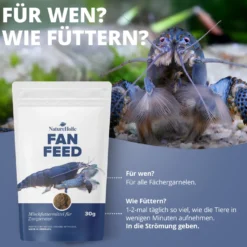 NatureHolic Fanfeed, Fächergarnelen Futter, 30 g