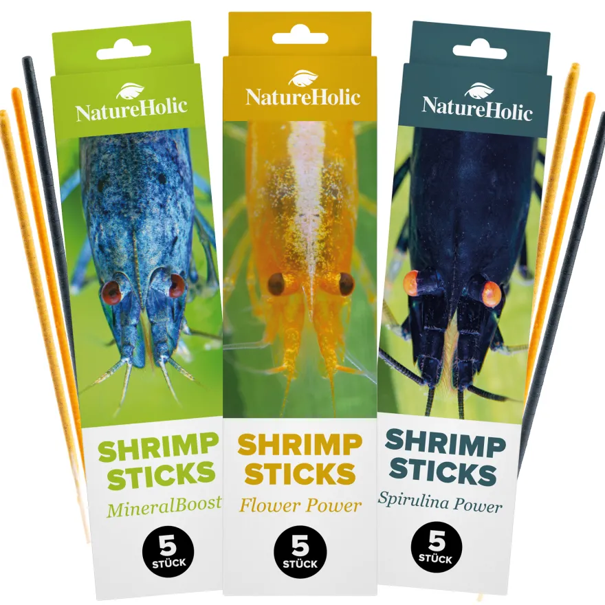 NatureHolic Garnelen Lollies Set, 15x Garnelen Lollis fürs Aquarium