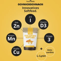 NatureHolic Goldfish Softies, Goldfischfutter, 130 g