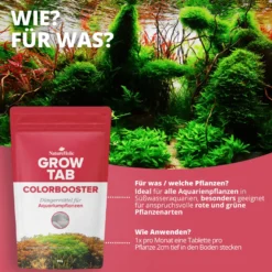 NatureHolic Grow Tab Colorbooster, Effektive Düngetabs, 50 g