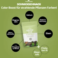 NatureHolic Grow Tab Plantroot, Effektive Düngetabs, 50 g