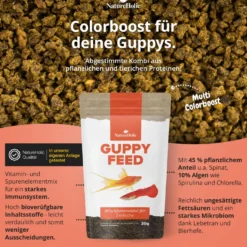 NatureHolic Guppyfeed, Futter für Guppy, 30 g
